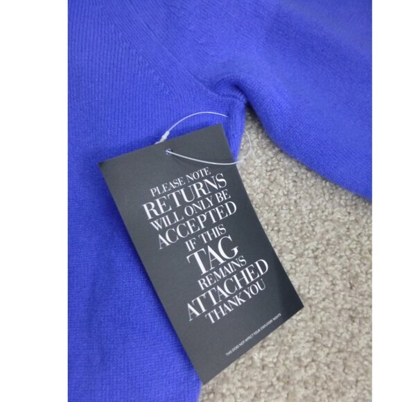 NWT100% Cashmere Pure Collection Crew Neck Blue Sweater (Size US 2) - Picture 9 of 12